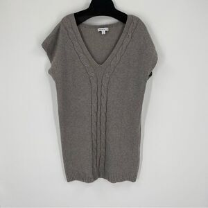 And Now This Women’s V Neck Sleeveless Knit Tunic Sweater size XL Gray